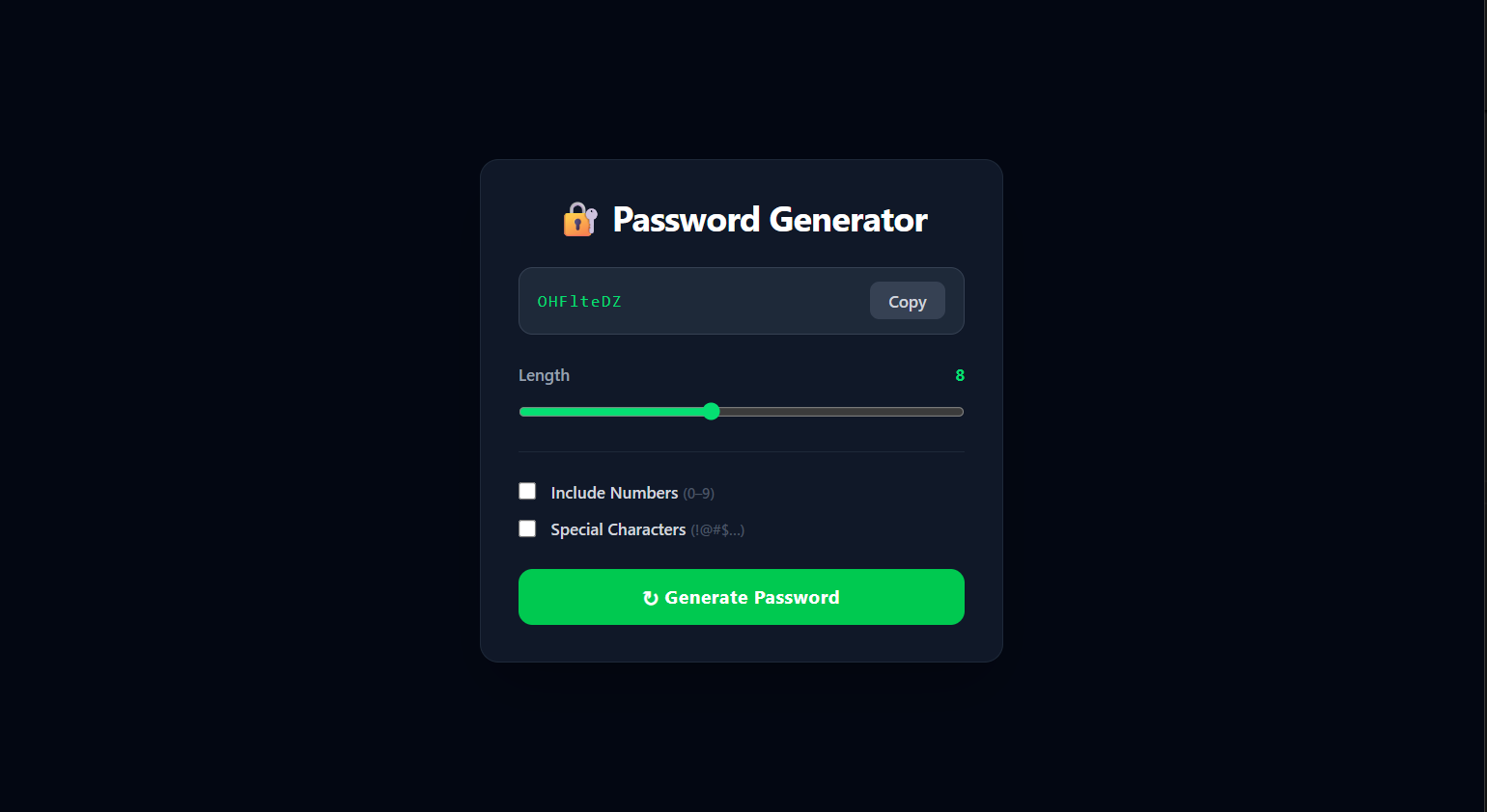 Password Generator Tool Preview