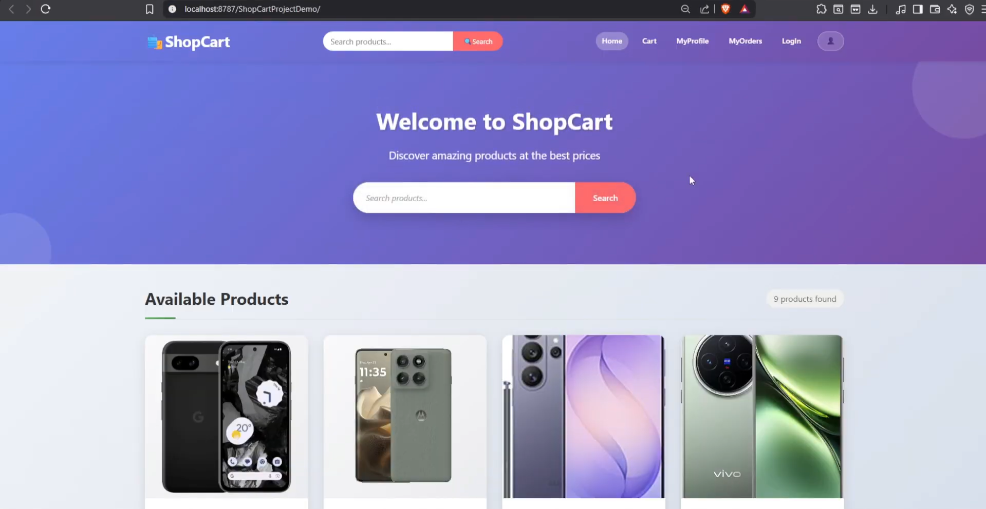 ShopCart E-commerce App Preview